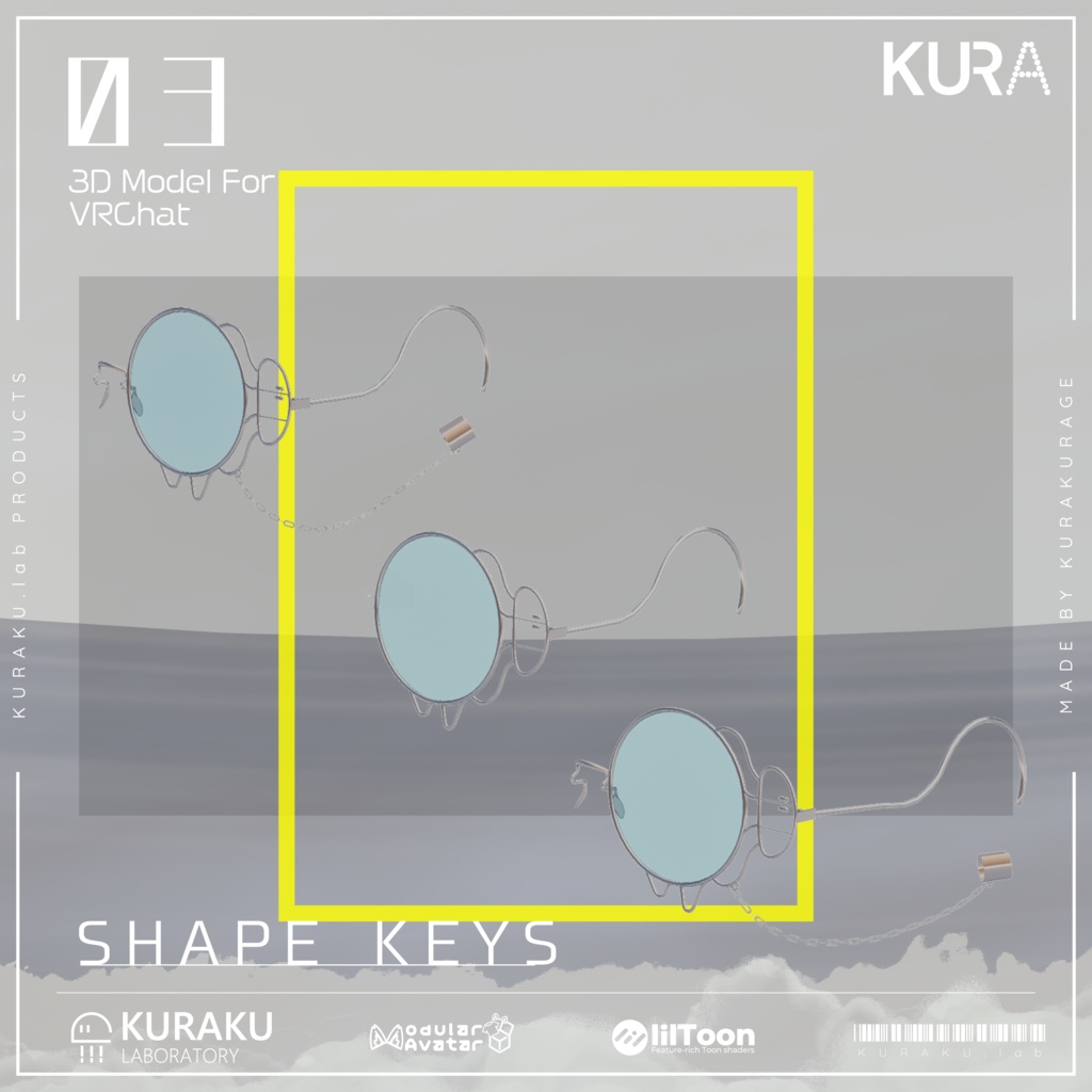 くらげモノクル&メガネ-RAGE-CHANG【MA/シェイプキー】