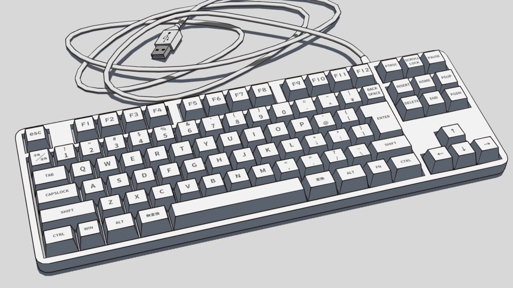 【無料3Dモデル】キーボード .Blend