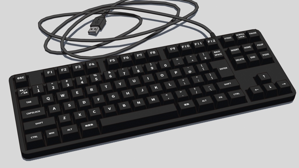 【無料3Dモデル】キーボード .Blend