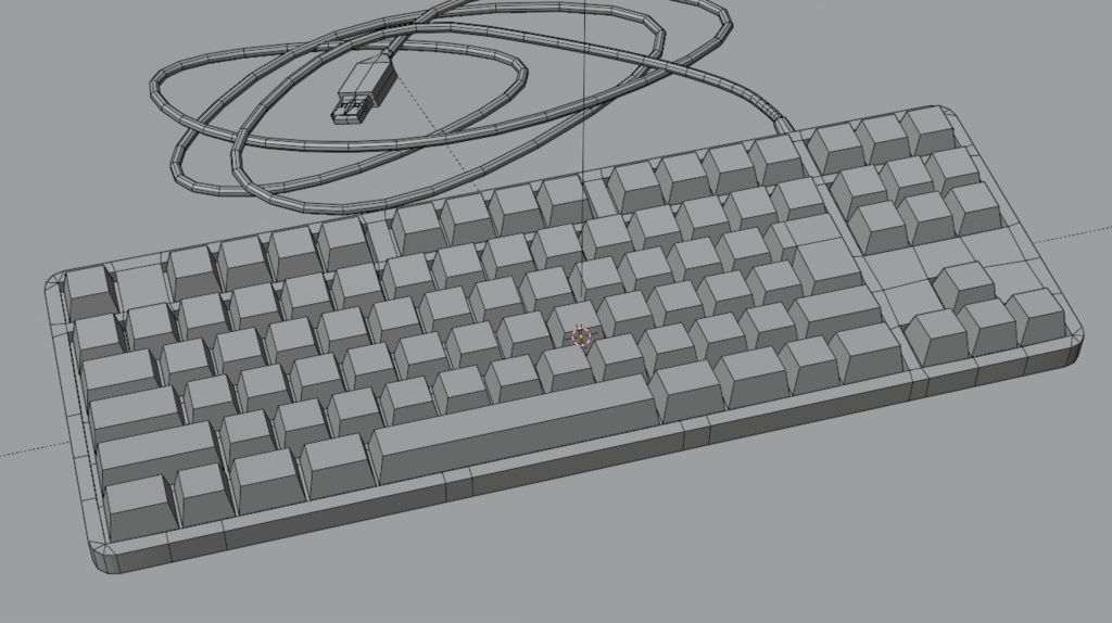 【無料3Dモデル】キーボード .Blend