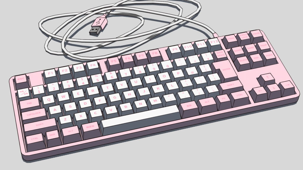 【無料3Dモデル】キーボード .Blend