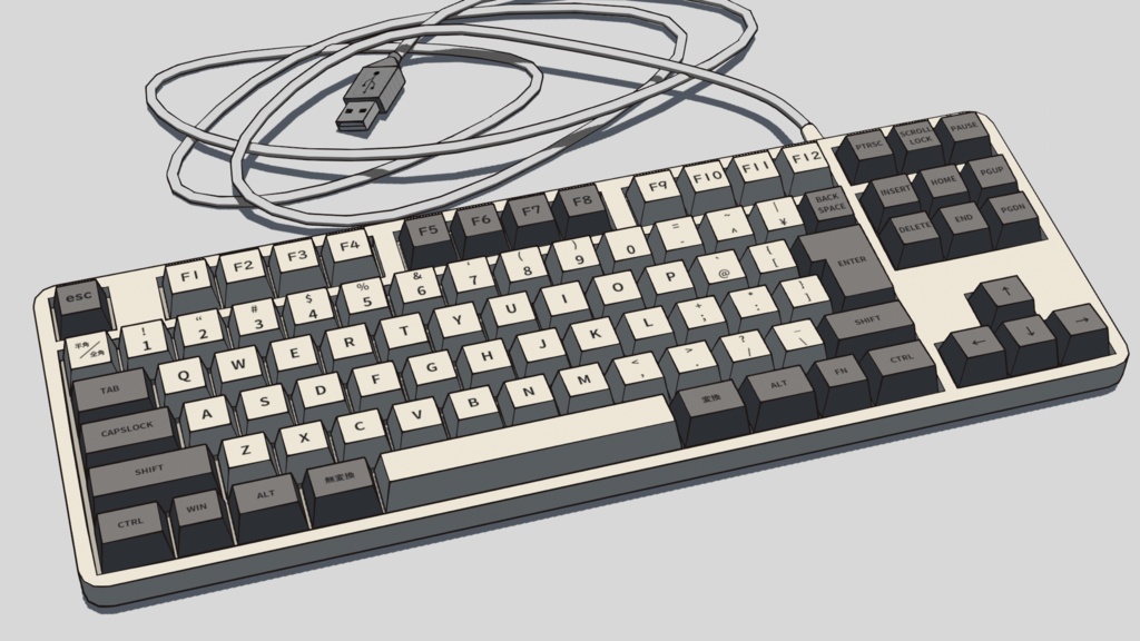 【無料3Dモデル】キーボード .Blend