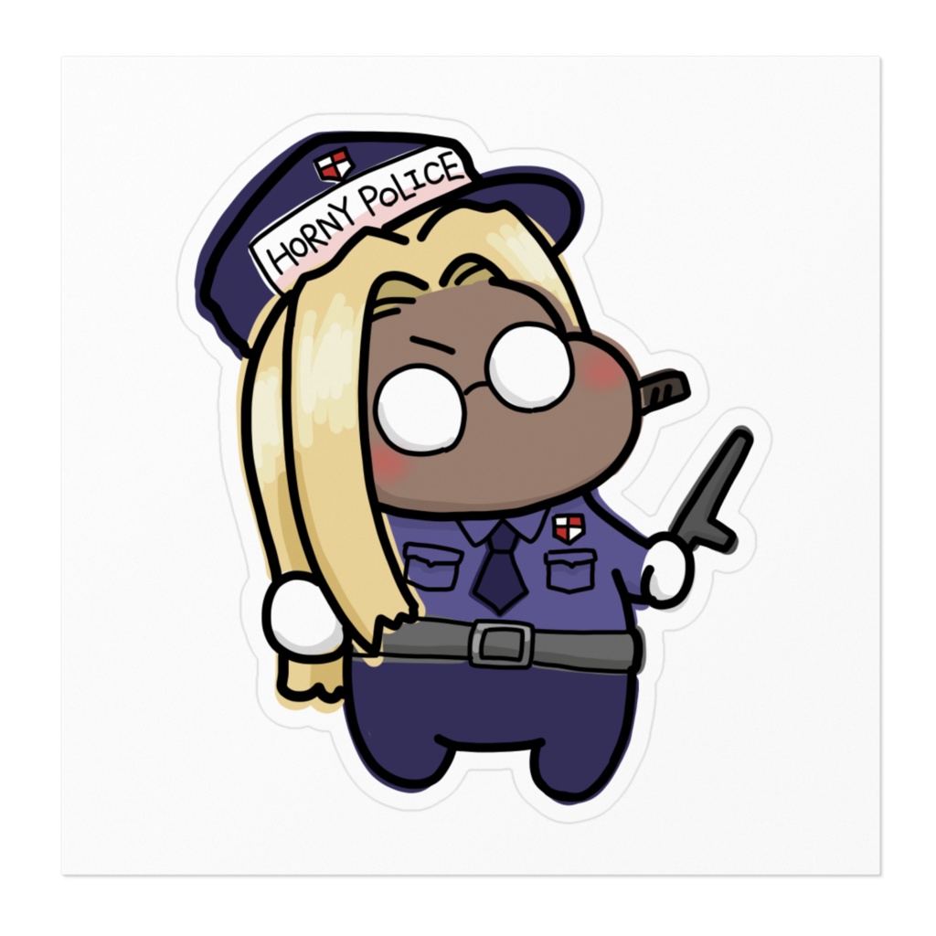 "Horny Police" Integra sticker (fan-merch)