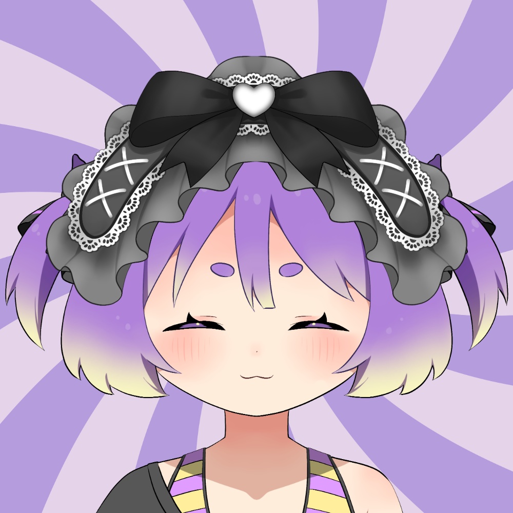 【ゴスロリ風🖤】ヘッドドレス素材｜Gothic Lolita Headdress【VTuber Asset】