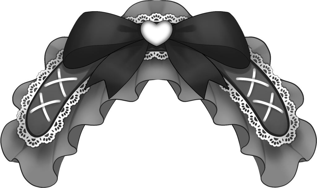 【ゴスロリ風🖤】ヘッドドレス素材|Gothic Lolita Headdress【VTuber Asset】