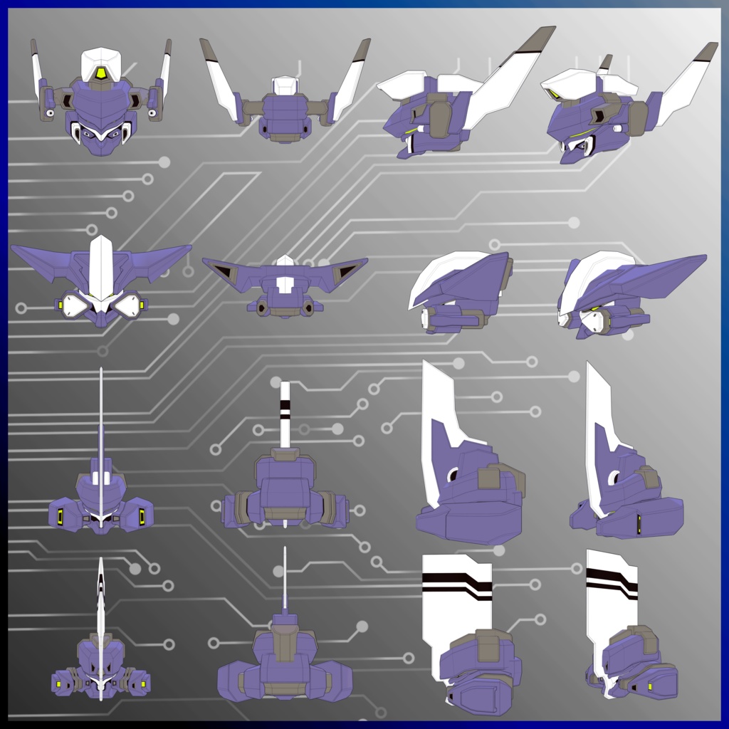 【メカヘッド12個セット】12-Piece Mecha Head Set