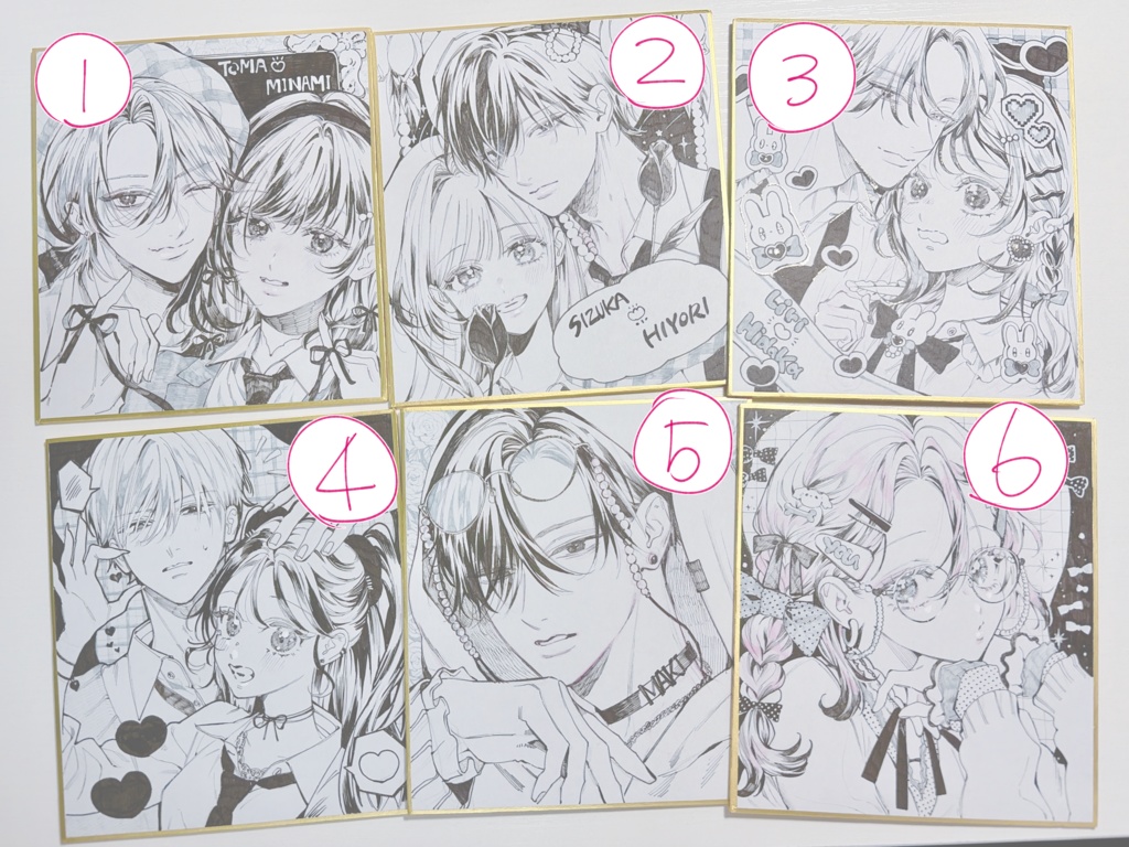 【原画】モノクロ色紙
