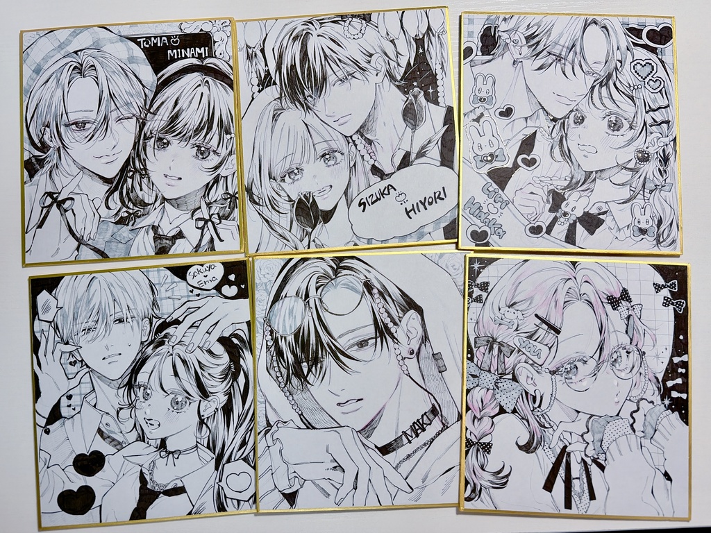 【原画】モノクロ色紙