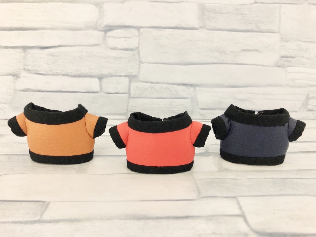 3色合革ジャケット