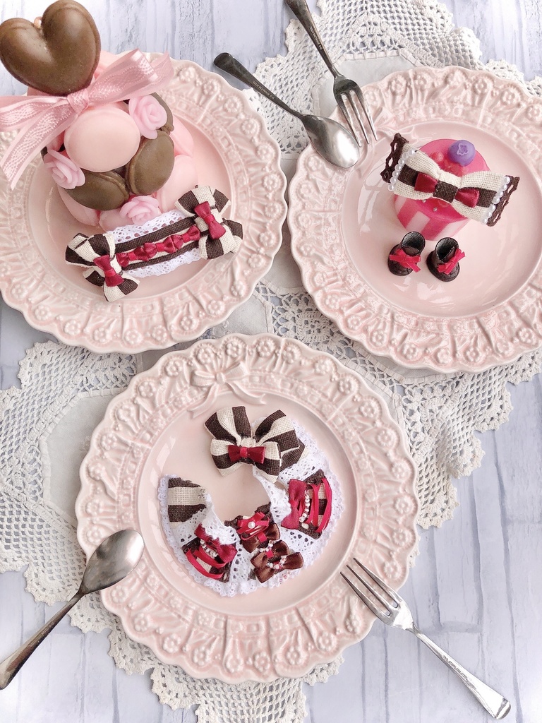 【4点セット】りぼんたっぷりちょこすとろべりーどれす