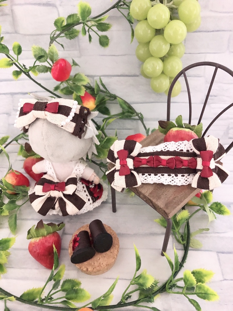 【4点セット】りぼんたっぷりちょこすとろべりーどれす