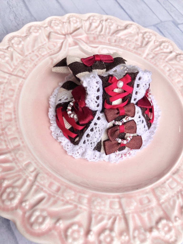 【4点セット】りぼんたっぷりちょこすとろべりーどれす