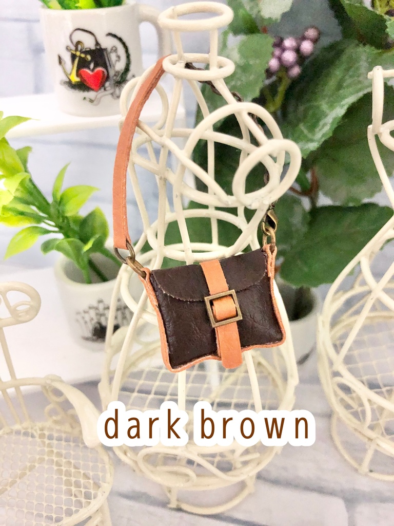 【2020.10.04再販】 合革斜め掛けバッグ