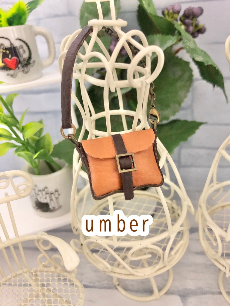 【2020.10.04再販】 合革斜め掛けバッグ