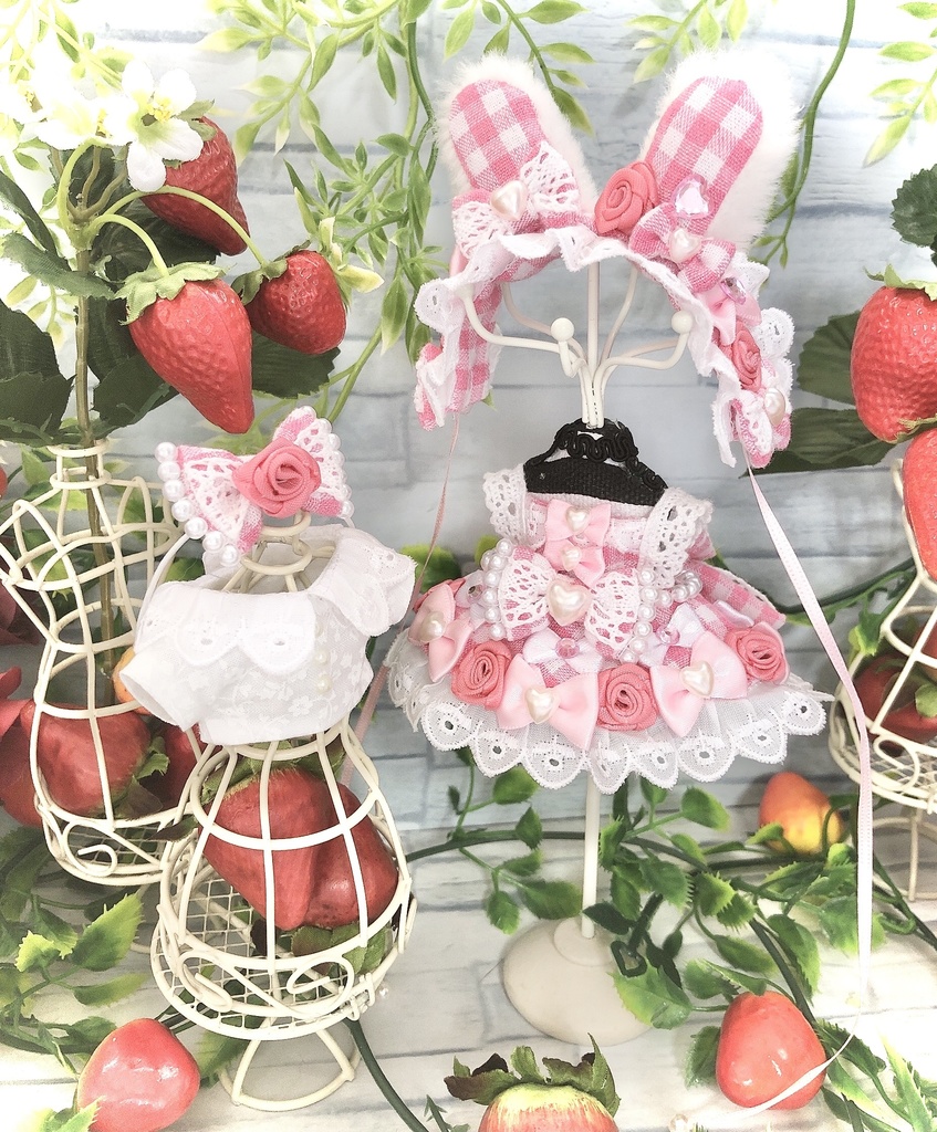 【7/25 21:45頃入荷予定】しろうさぎちゃんの♡ろいやる♡ぴんくろーずどれす