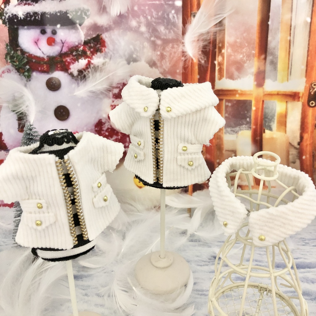 付け襟付きコーデュロイロングコート(真冬用)