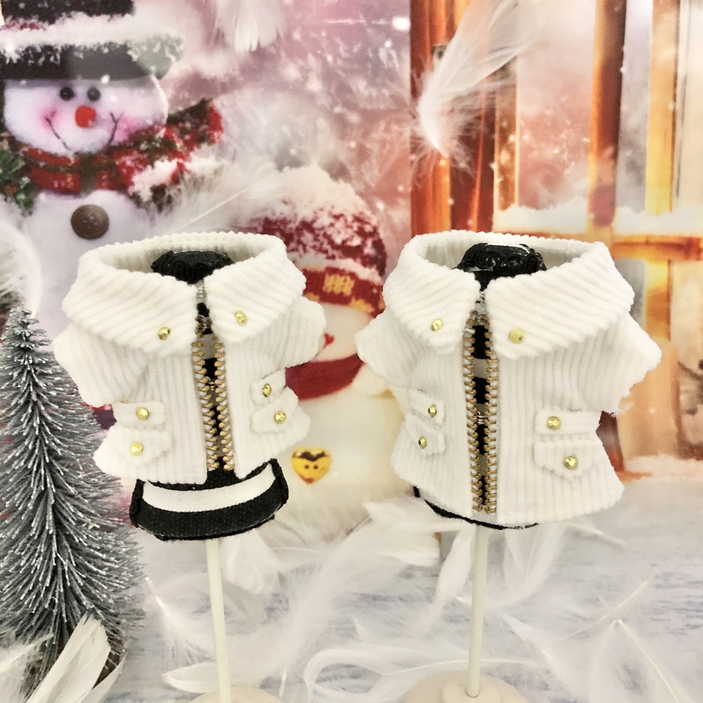 付け襟付きコーデュロイロングコート(真冬用)