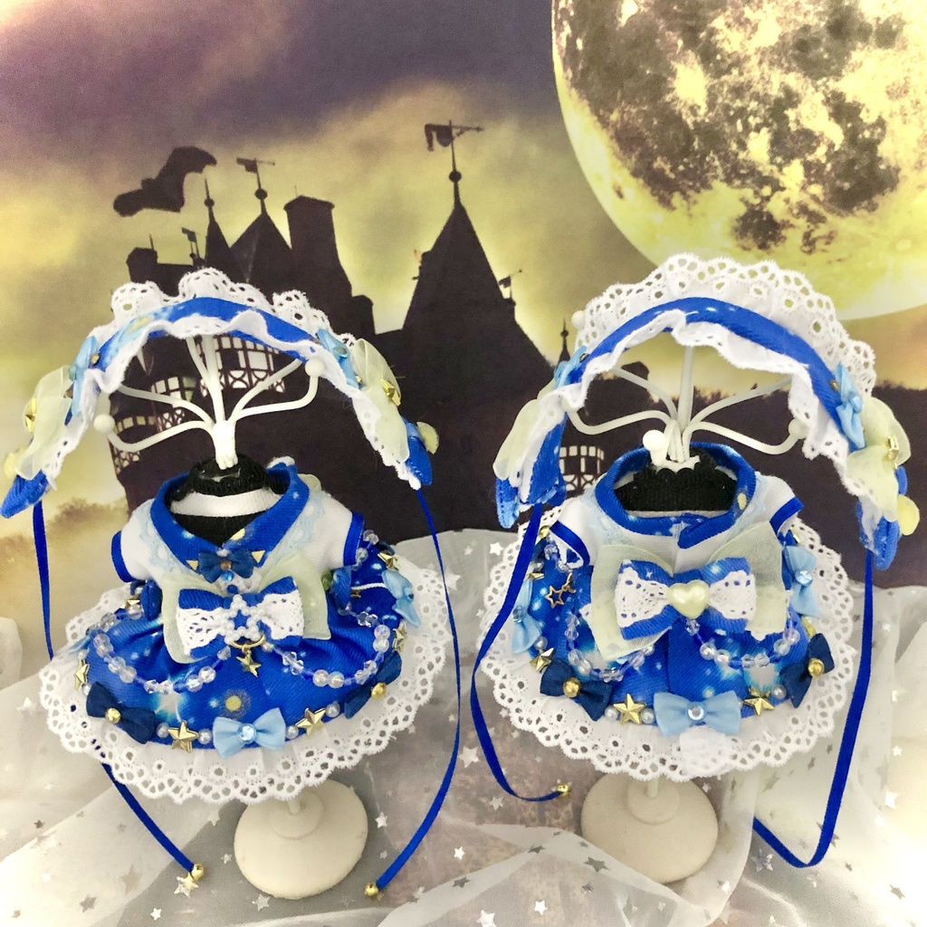 "bling-bling"starry night dress&overalls