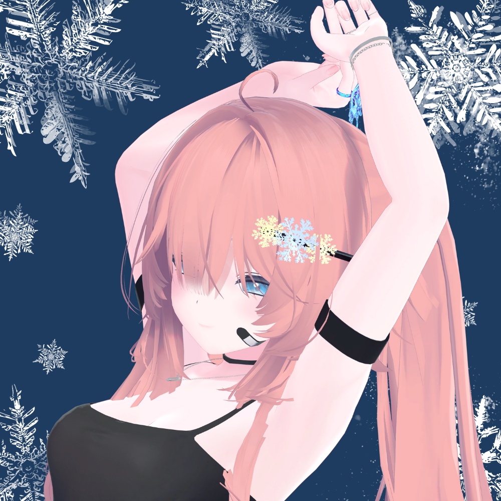 【VRC想定】Snow Hair Pin