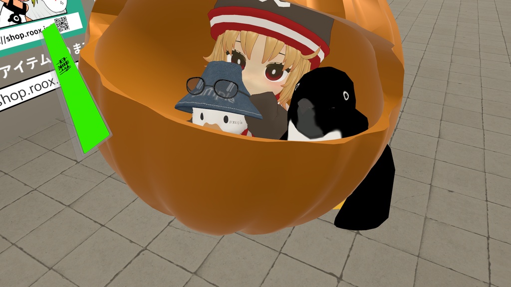 【VRChat想定】かぼちゃの被り物