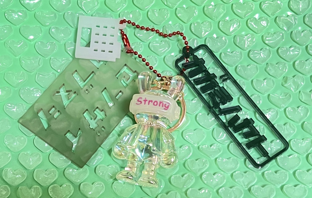 【非公式】文字とアイコンジャラジャラアクリルキーホルダー