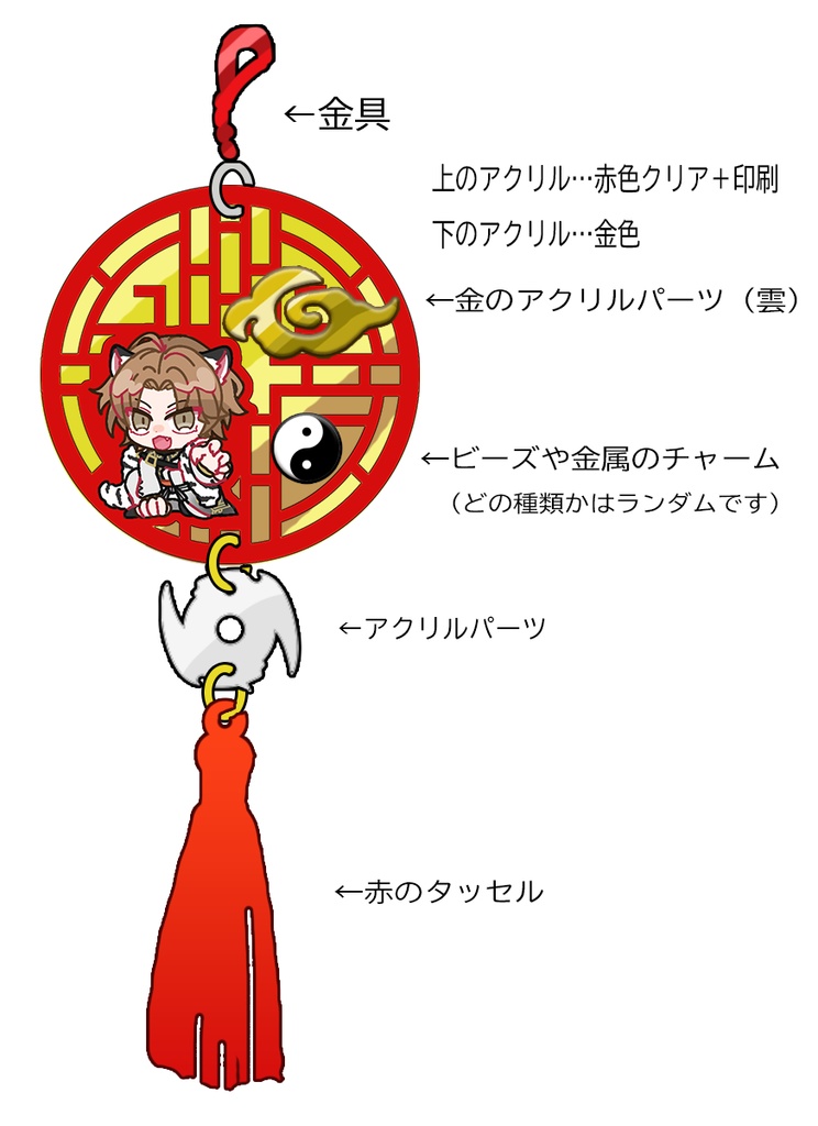 【非公式】四神アクリルキーホルダー