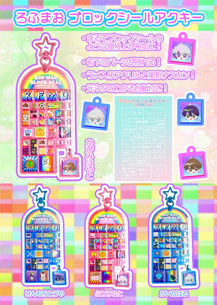 【非公式】ブロックシールアクキー