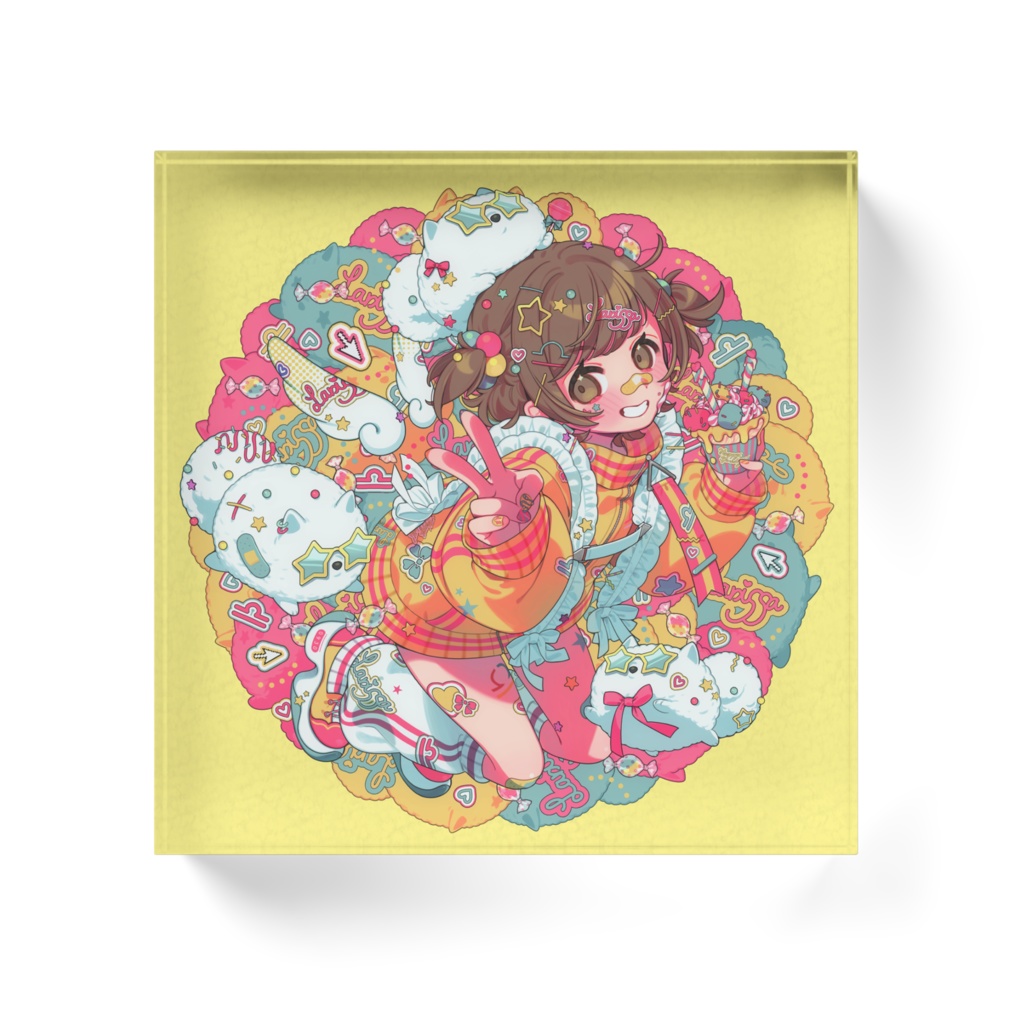 らりちゃんねる2周年記念アクリルブロック