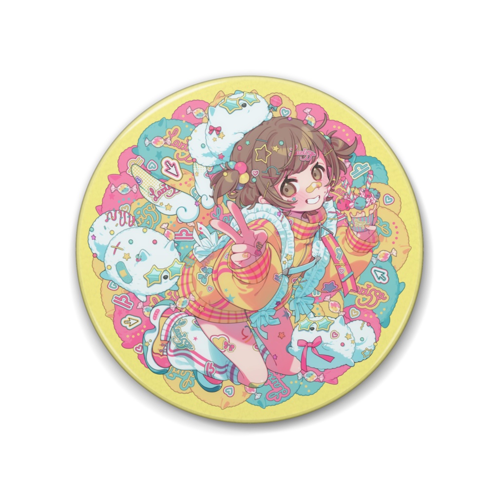 らりちゃんねる2周年記念缶バッジ