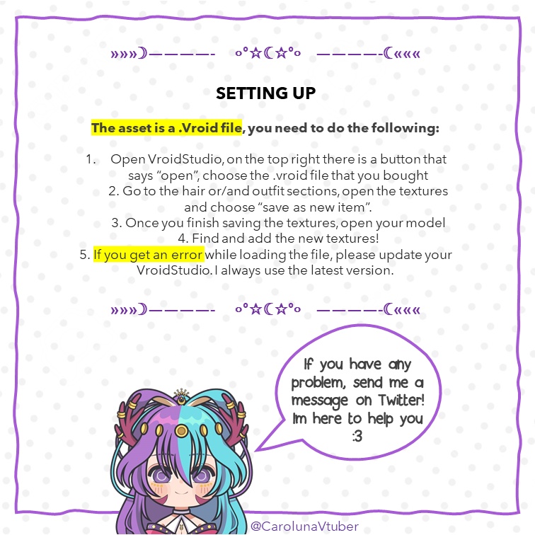 【VROID: Hair】Curly Floral Hair