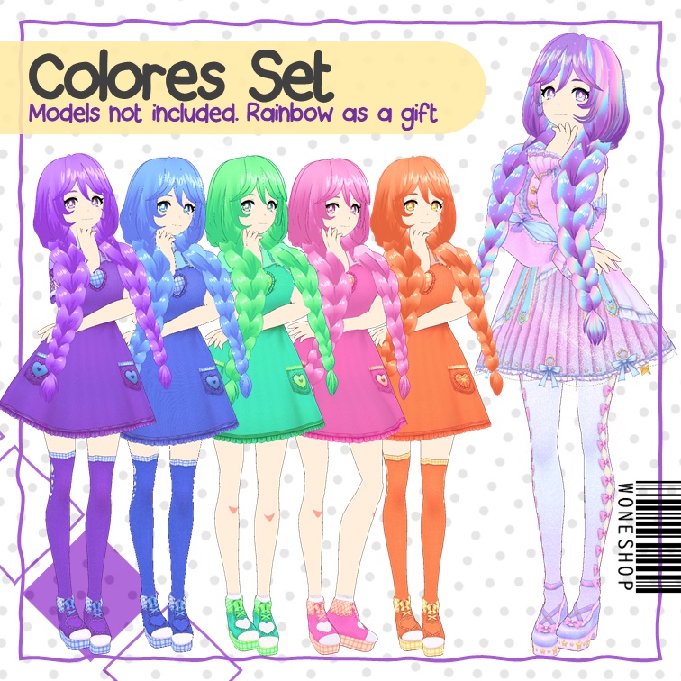 【VROID: Hair】Cute Braids