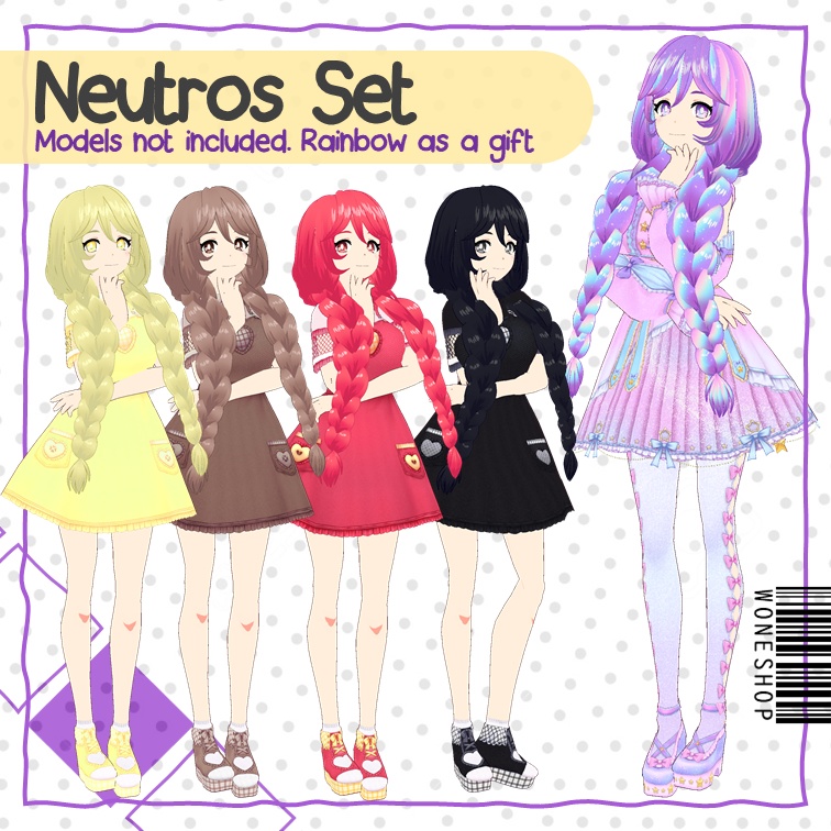 【VROID: Hair】Cute Braids