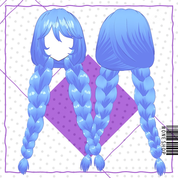 【VROID: Hair】Cute Braids