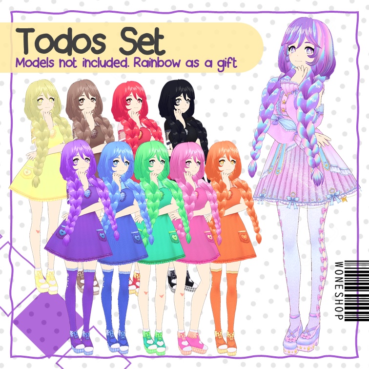 【VROID: Hair】Cute Braids