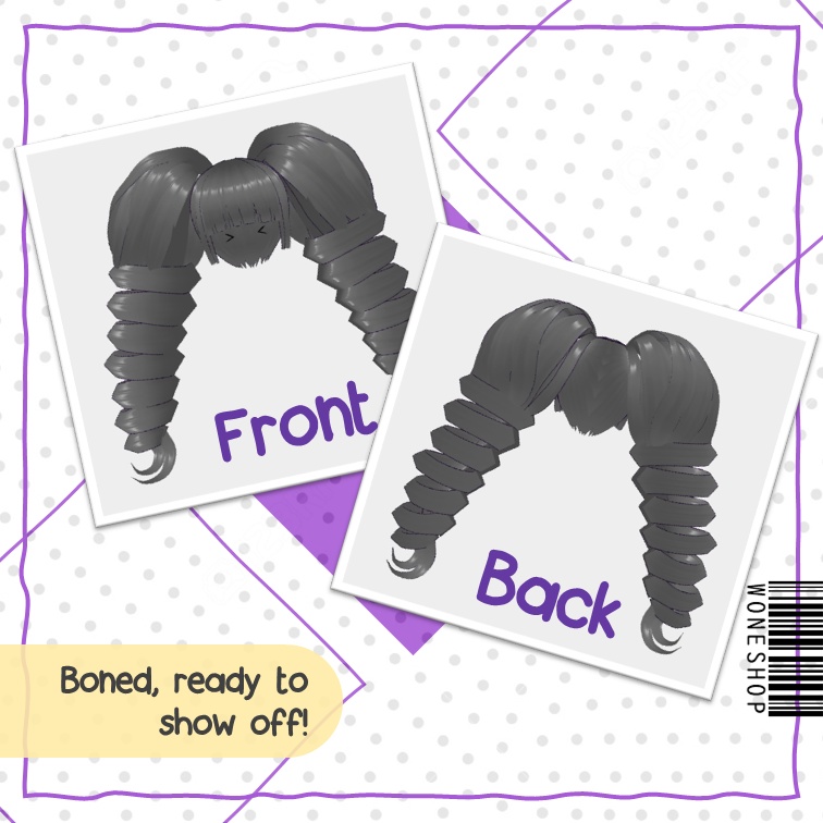 【VROID: Hair】Doll Ponytails