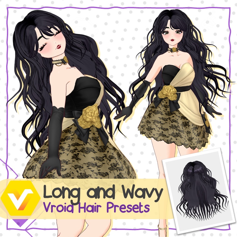 【VROID: Hair】Long and Wavy