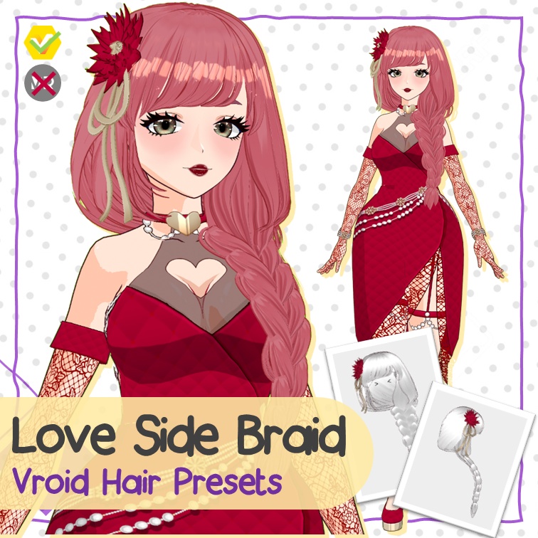 【VROID: Hair】Love side Braid