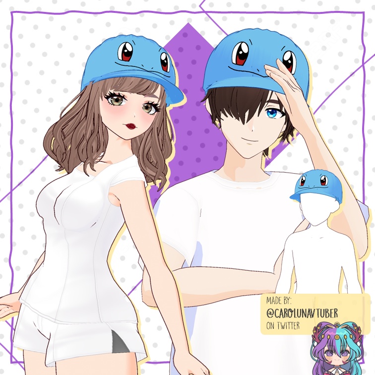 【VROID: Hair】Pokemon Caps