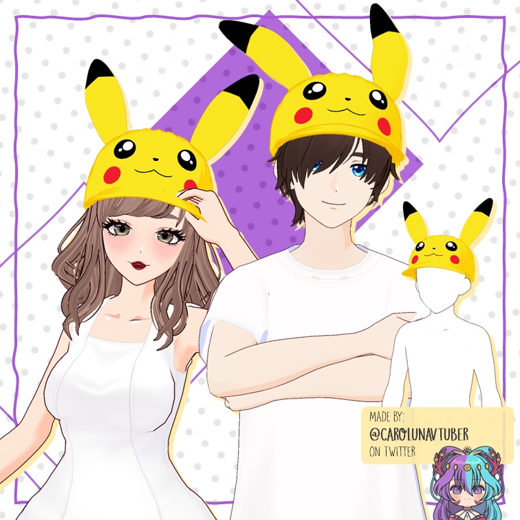 【VROID: Hair】Pokemon Caps