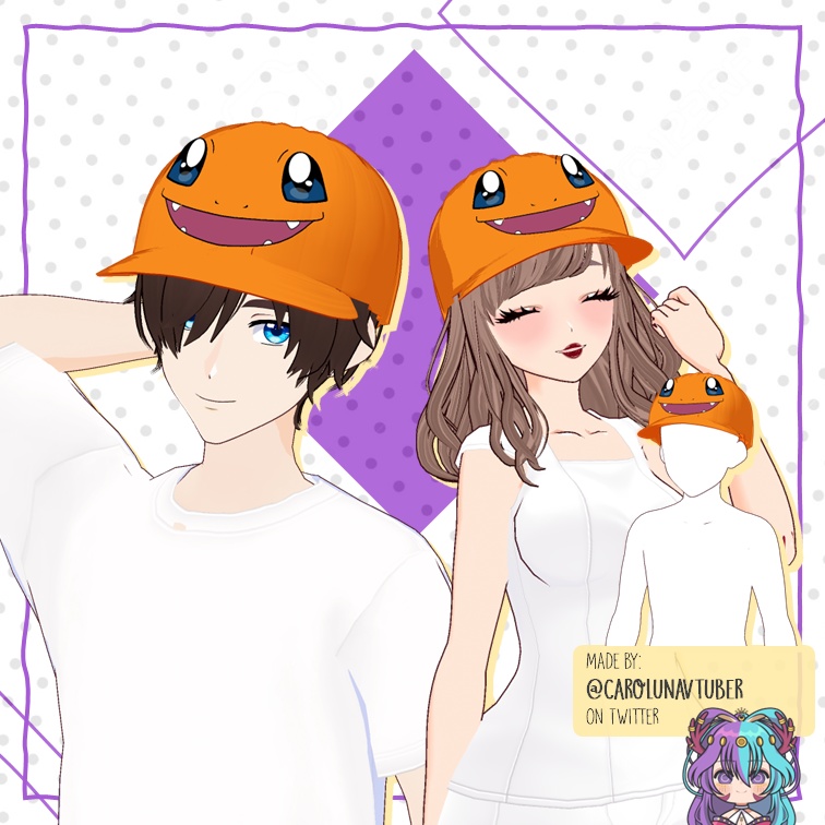 【VROID: Hair】Pokemon Caps