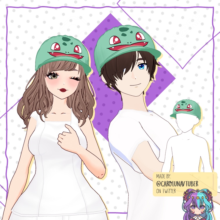 【VROID: Hair】Pokemon Caps