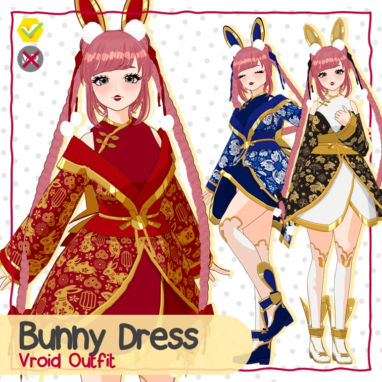 【VROID: Outfit】Bunny Dress