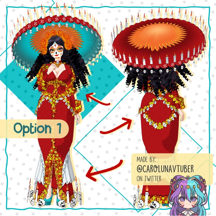 【VROID: Outfit】Cempasúchil Catrina