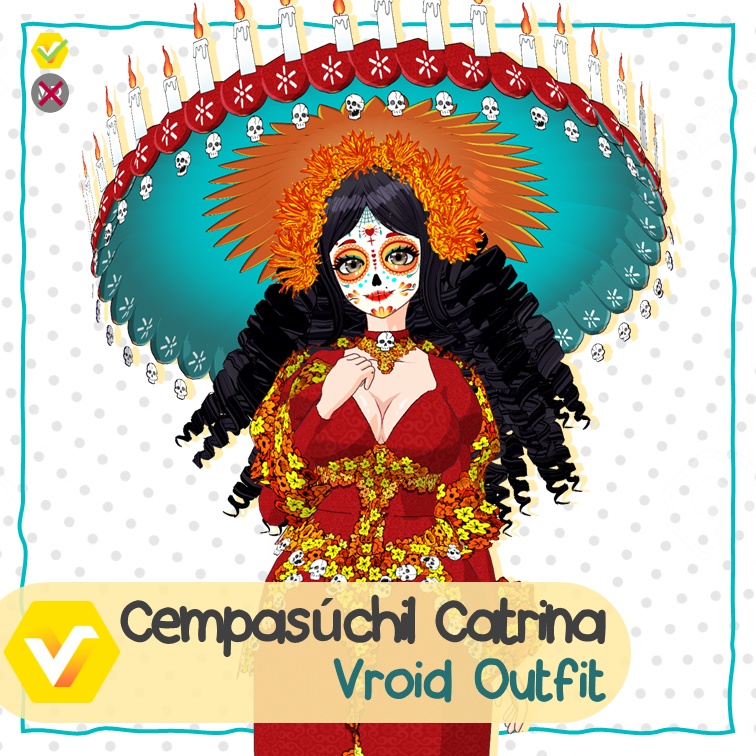 【VROID: Outfit】Cempasúchil Catrina