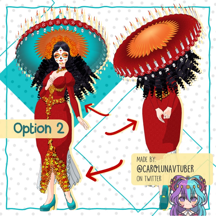 【VROID: Outfit】Cempasúchil Catrina