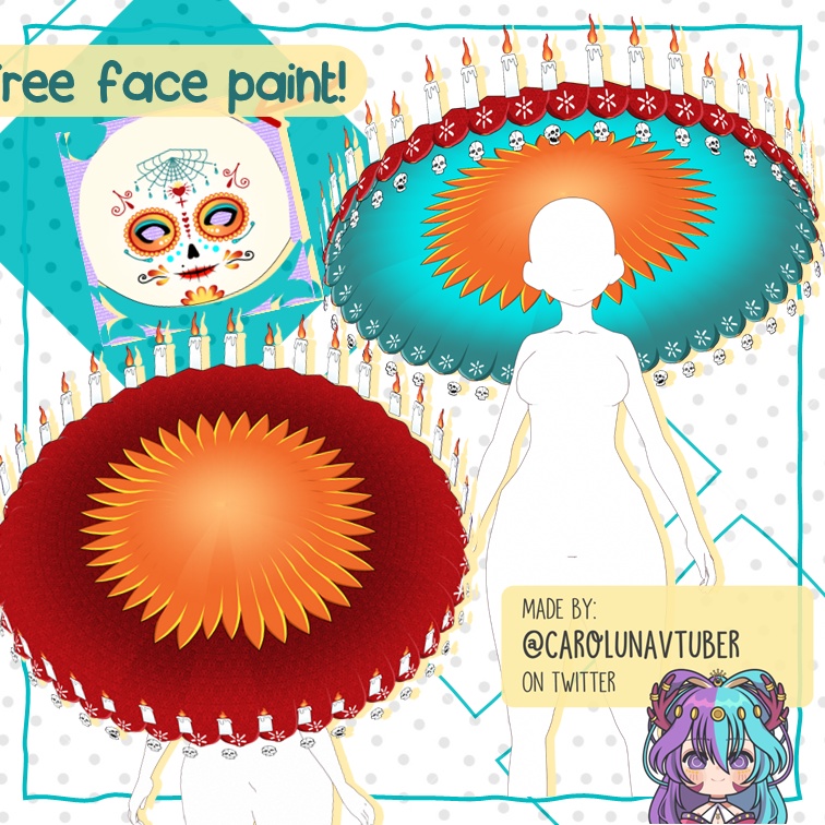 【VROID: Outfit】Cempasúchil Catrina