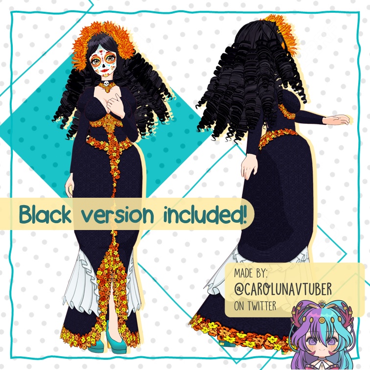 【VROID: Outfit】Cempasúchil Catrina