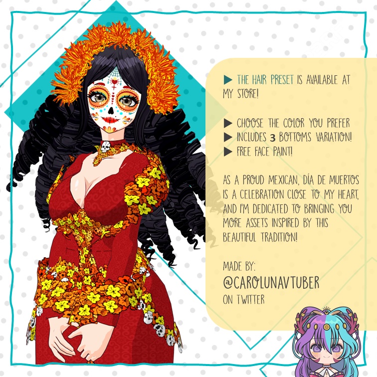 【VROID: Outfit】Cempasúchil Catrina