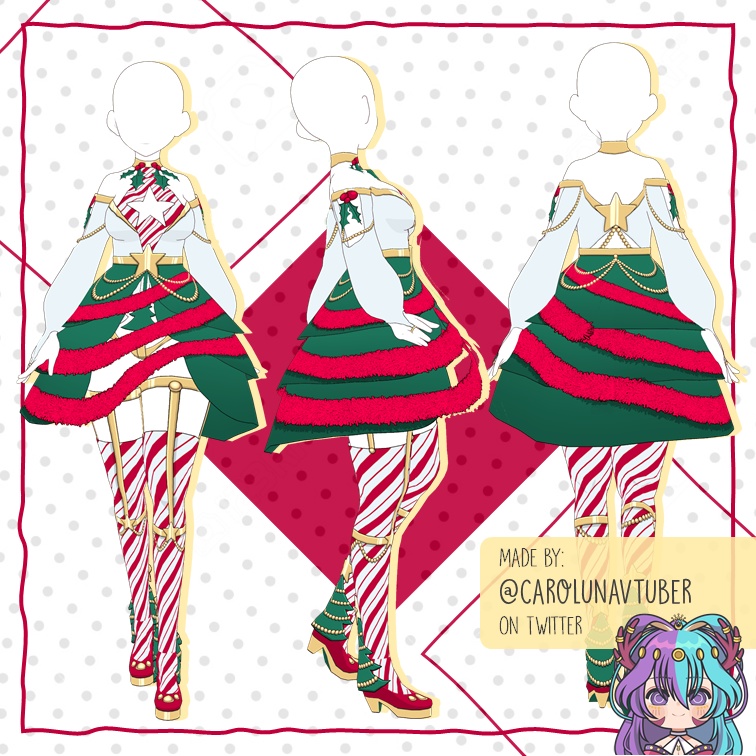 【VROID: Outfit】Christmas Dress Tree