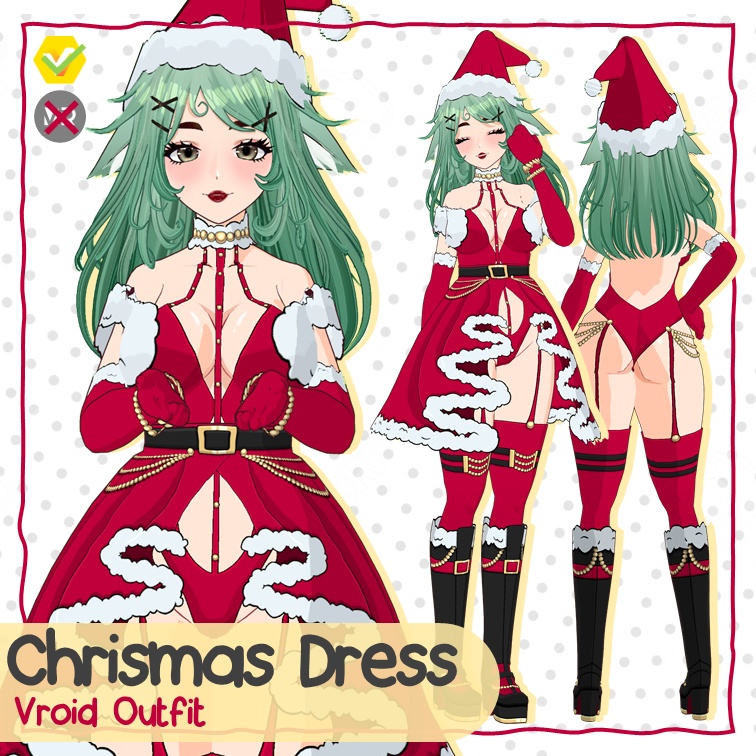 【VROID: Outfit】Christmas Dress Santa